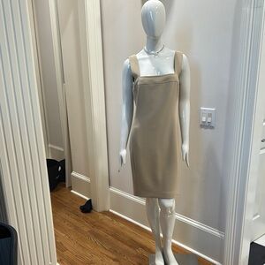 Elegant Tan Sleeveless Dress